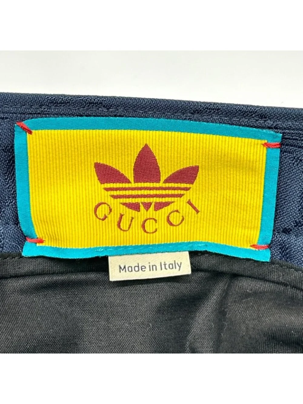 Gucci Adidas Navy Trefoil Jacquard GG Logo Side Line Trousers Pants 44
